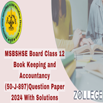 Maharashtra Board Class 12 Book Keeping and Accountancy 50 J 897 Question Paper 2024